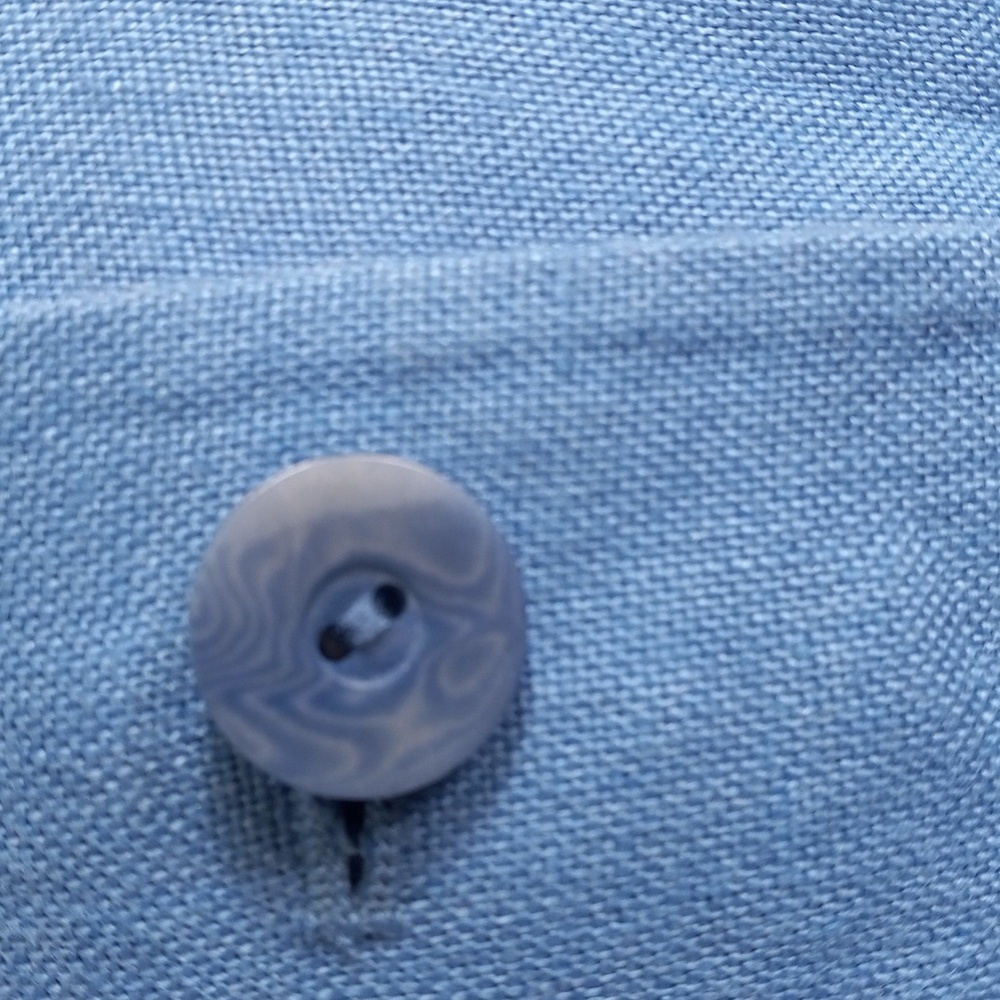 Talbots 16W Petite Blazer Jacket Blue Irish Linen Lined - Picture 3 of 11